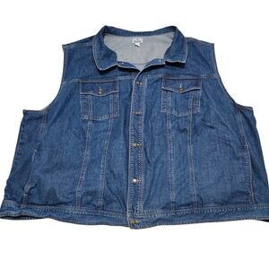Liberty Blues Men's 7XL BIG Denim Sleeveless Vest